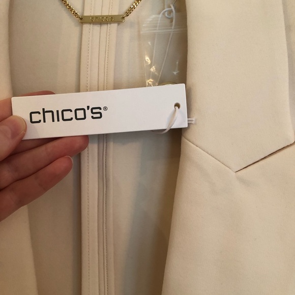 NWT NEW  Chico’s Ponte Blazer in English Cream - Picture 6 of 8
